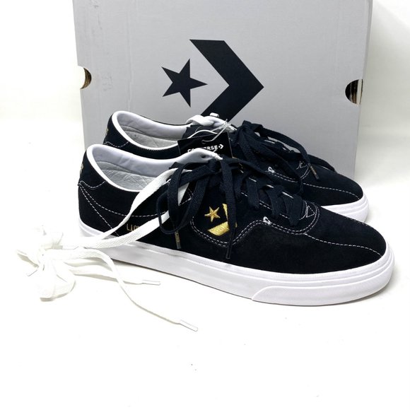 Converse Men's Size 9 168668C Louie Lopez Pro Ox Black Gold Suede Skate Sneakers - Picture 7 of 12